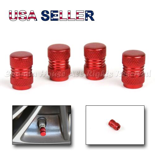4x usa anodized red painted aluminum metal wheel tire valve stem caps upgrade
