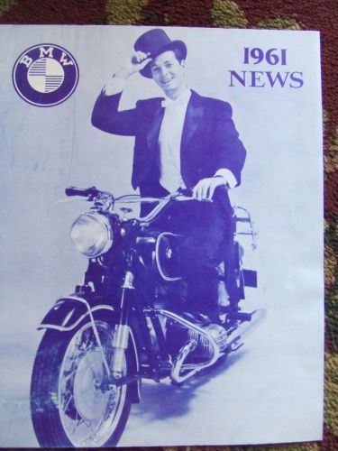 Nos new vintage brochure bmw motorcycle 1961 news r69s r27 r50 r50s r60