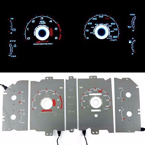 Indiglo glow gauge dash face el cluster for ford mustang lx 87-89 at / mt mph