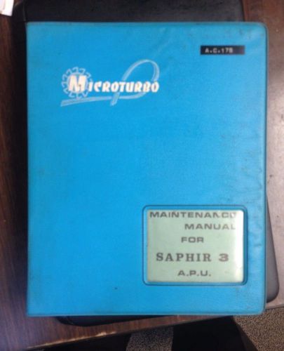Saphir 3 made by micro turbo maintenance manual