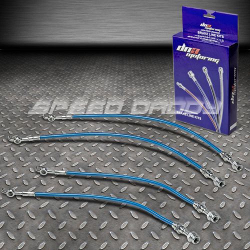 Front+rear stainless steel hose brake line 93-97 mazda mx6/626 v6/probe gt blue
