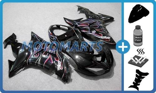 5 in 1 bundle for kawasaki ninja zx10r 06 07 body kit fairing & windscreen aa