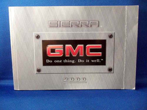 2000 gmc sierra factory owners manual 00