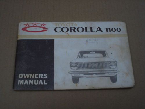 Toyota corolla 1100 owners manual