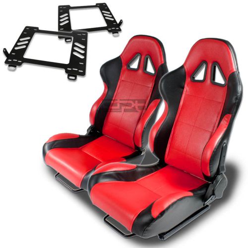 Type-5 racing seat black red woven+silder+for 89-97 miata mx5/mx-5 na bracket x2