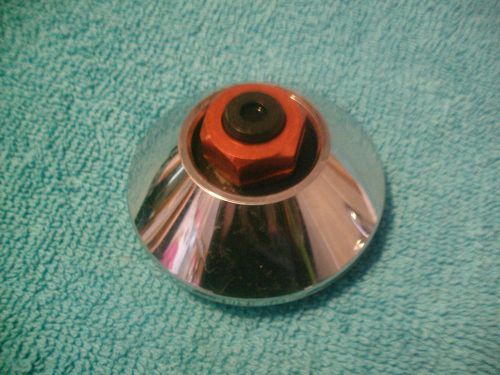 Unknown custom chrome red top nut tuner wheel center cap hub part # sid-39501a