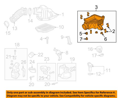 Honda oem 10-11 cr-v air intake-air cleaner body 17201reza00