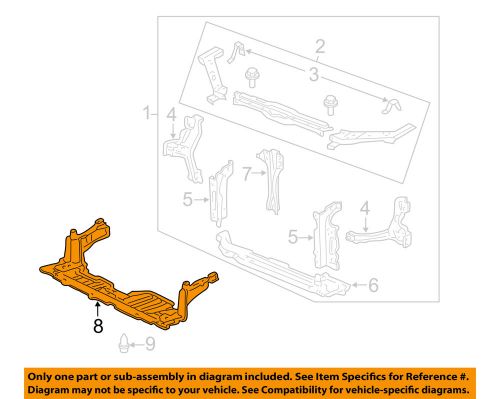 Honda oem 03-05 civic radiator support-splash shield 74119s5b000