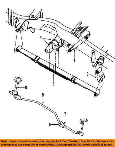 Mitsubishi oem 06-09 raider rear suspension-spring shackle 52039204