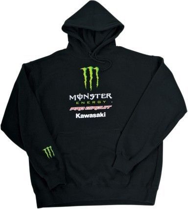 Pro circuit monster mens pullover hoody black/white/green