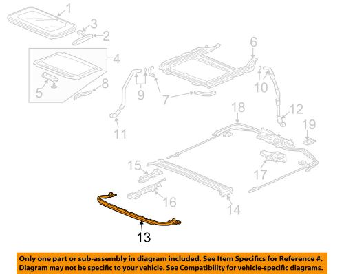 Honda oem-sunroof wind deflector 70500ta0a01