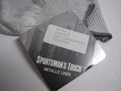 Metallic motorcycle glove liners large sportsmans touch thermal power new