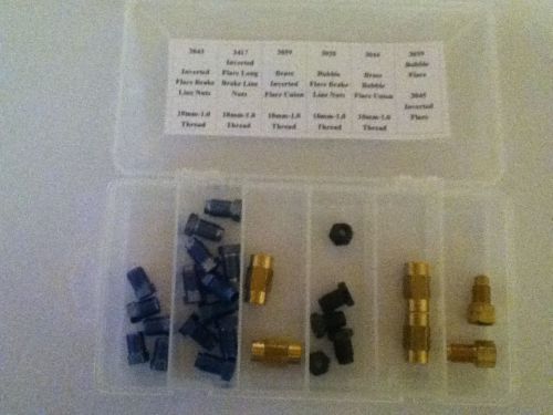 Metric inverted flare &amp; bubble flare fitting assortment for 3/16&#034; tube size