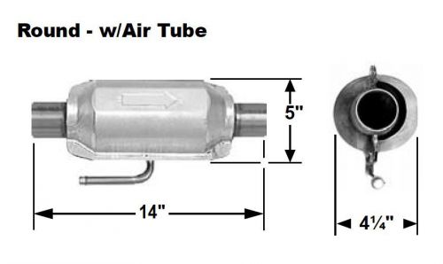 Ap exhaust 602266 universal catalytic converter 2.5&#034; in/out w/ air epa pre-obdii