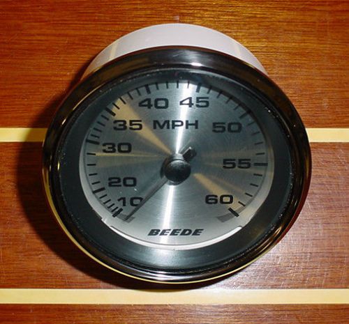 60 mph boat silver speedometer~speedo~gauge~beede 944628~marine~new~was $40