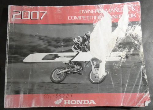 2007 honda motorcycle cr85r &amp; cr85rb expert owners &amp; competition manual (461)