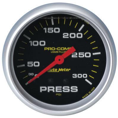 Autometer pro-comp mechanical pressure gauge 2 5/8" dia black face 5423