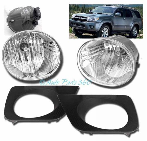 2006 2007 2008 2009 toyota 4runner sport sr5 bumper chrome fog lights+switch kit