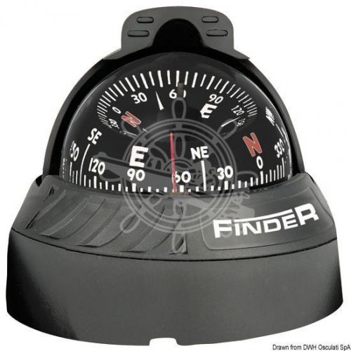 Finder boat marine compass 2&#034; 5/8 black surface mount