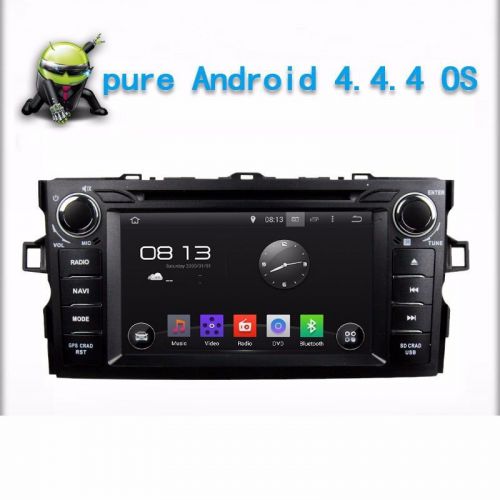 Android 4.4.4 quad core 1024x600 car dvd gps navi radio for toyota corolla 2012