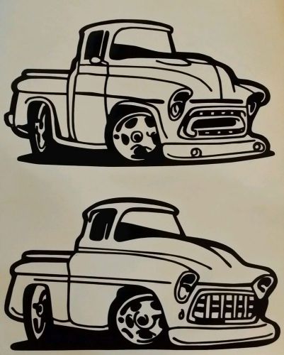 55 56 57 chevy truck decal sticker window toolbox man cave