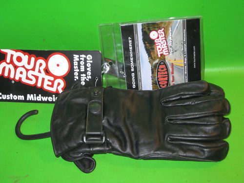 Tourmaster custom midweight riding gloves black x-small