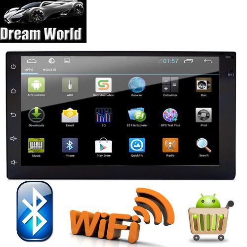 Double 2din 7&#034; android 4.4 in dash car gps stereo radio no dvd wifi-3g bluetooth