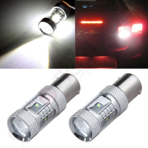 2x cree 6-3535 smd 1156 ba15s white back up reverse turn signal led light bulb