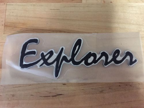 Key west boats domed black explorer decal (single)