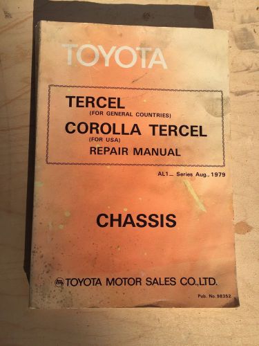 Toyota tercel ,corolla tercel aug.1979 repair manual chassis