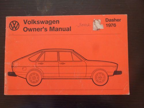 Dasher 1976 volkswagen owner&#039;s manual vintage