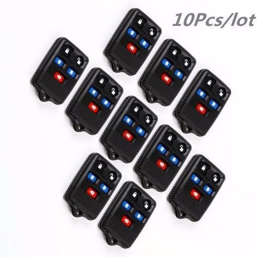 10pc keyless 5 button remote key case shell for ford lincoln mercury no chip fob