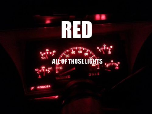 6 red t10 led instrument panel cluster dash light bulb pc168 pc194