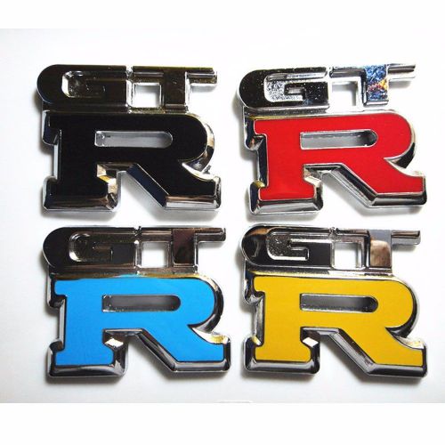 3d chrome abs auto car logo gtr gt-r emblem badge decal sticker for nissan nismo