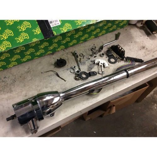 Helix 33&#034; chrome steering column automatic built in ignition switch no reserve