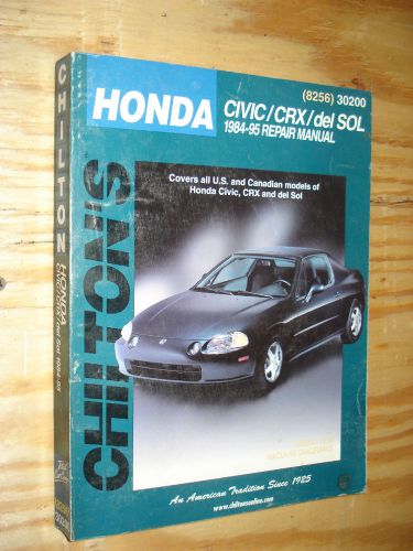 1984-1995 honda civic del sol crx service manual shop book  94 93 92 91 90 89 88