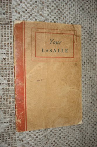 1939 cadillac lasalle owners manual original rare glovebox book