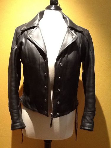 Motorcycle jacket * women&#039;s * black * leather * first classics * sz med