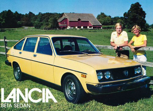 1977 1978 lancia beta sedan original sales brochure fact sheet