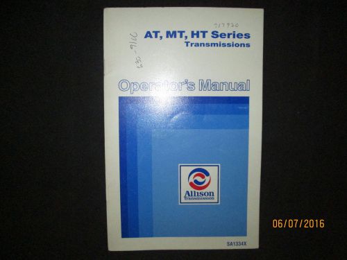 Allison transmission md/hd/b series on-highway operator`s manual original 2000