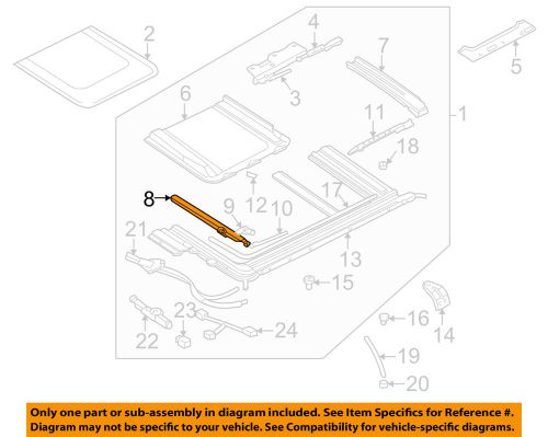 Kia oem 01-06 optima-sunroof wind deflector 8164138000