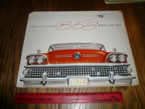 1958 buick air born b-58 large sales brochure  - vintage