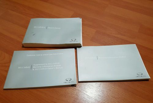 2011 infiniti g25 owner manuals book set