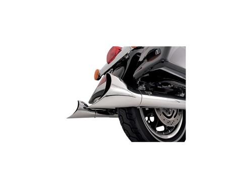 Vance & hines fishtail ii end caps for softail duals chrome 16923