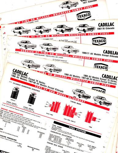 1965 1966 1967 1968 1969 1970 1971 cadillac &amp; eldorado lube tune-up charts 2