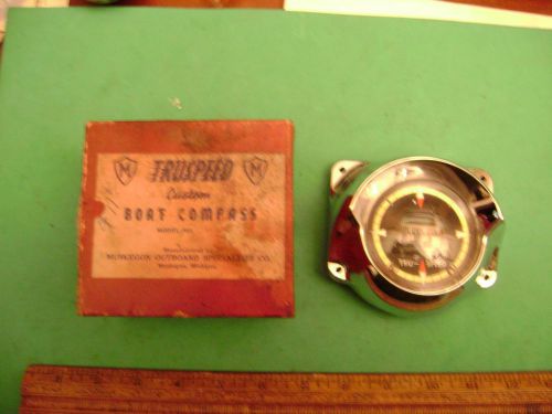 Vintage truspeed boat compass muskegon outboard specialties