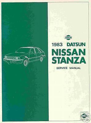 1983 datsun nissan stanza service manual &amp; supplemental information booklet