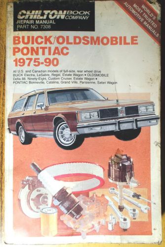 1975-1990 buick olds pontiac chilton book co repair tune up guide manual 7308