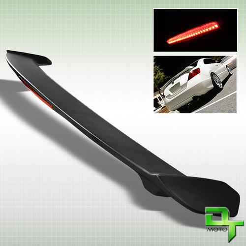 12-13 honda civic 4 door sedan rear trunk spoiler wing primer w/ led brake light