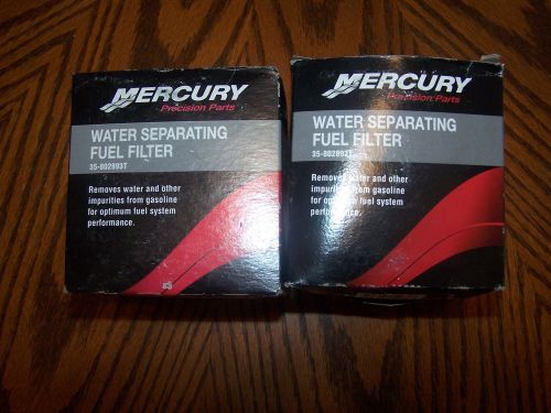 Mercury water separating fuel filter 35-802893t set of 2